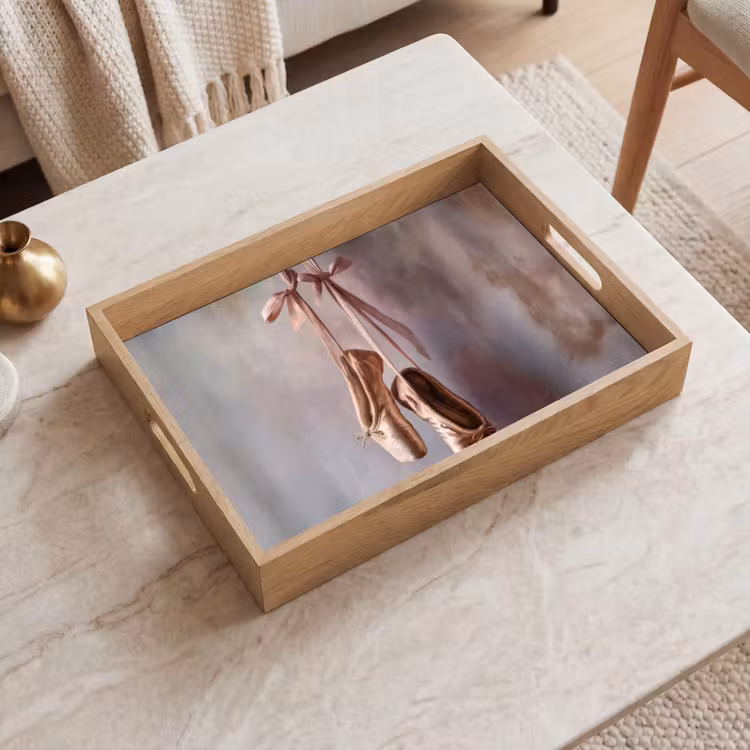 Vassoio - Ballerine - Raso - Tonalità della terra — 2