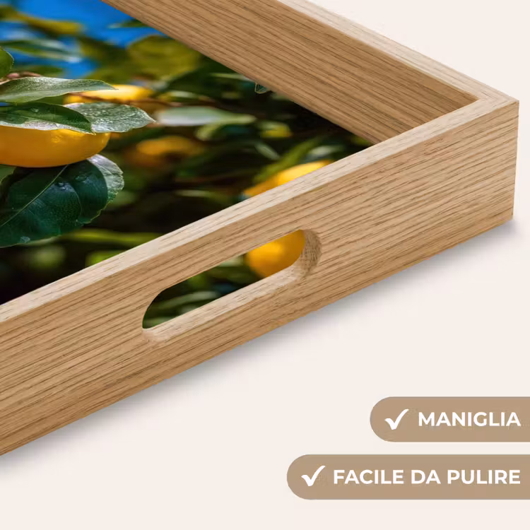 Vassoio - Limoni - Foglie - Cielo blu — 8
