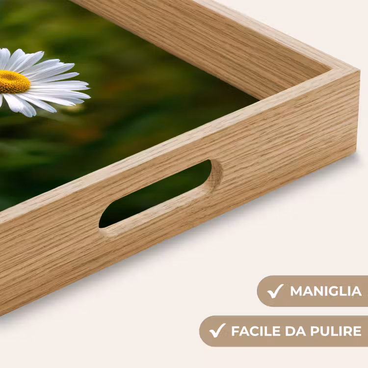 Vassoio - Bianco - Margherita - Fiore - Erba — 8