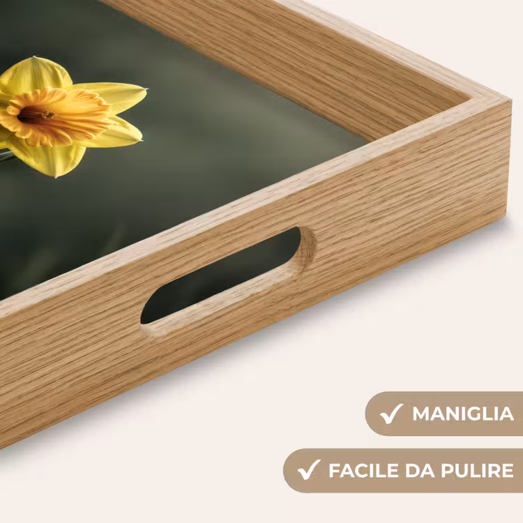 Vassoio - Fiore - Narciso - Erba - Giallo — 8