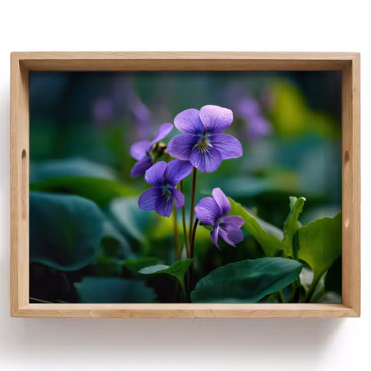 Vassoio - Violette - Viola - Fiore - Foglia — 1