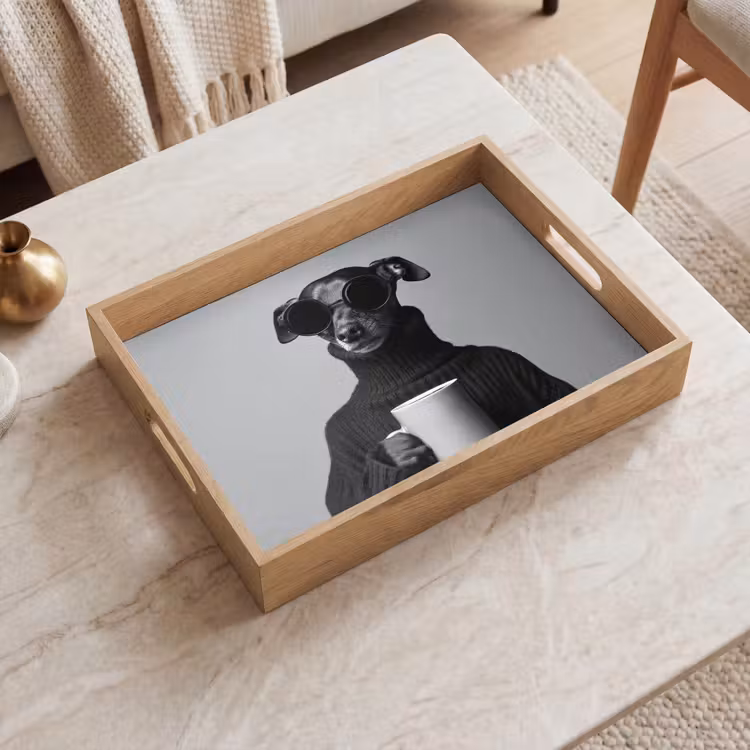 Vassoio - Dolcevita - Cane - Occhiali - Tazza — 2