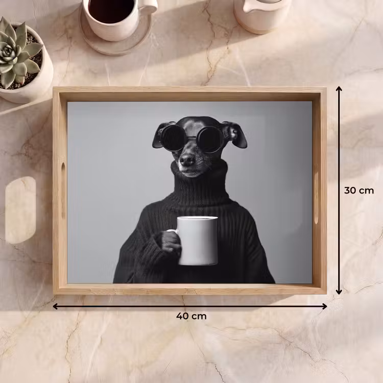 Vassoio - Dolcevita - Cane - Occhiali - Tazza — 7