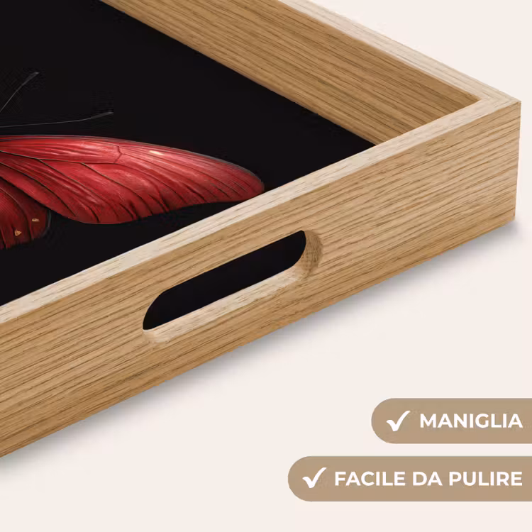 Vassoio - Farfalla - Rosso - Minimalista — 8