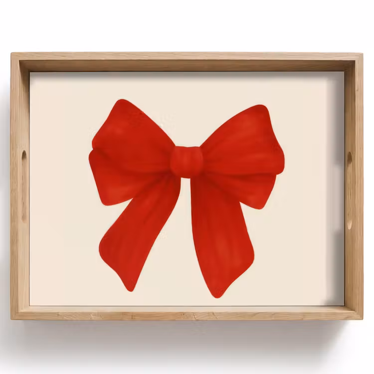 Vassoio - Papillon - Simmetrico - Rosso - Nastro — 1