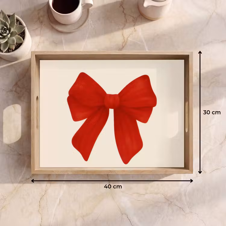 Vassoio - Papillon - Simmetrico - Rosso - Nastro — 7