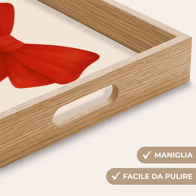 Vassoio - Papillon - Simmetrico - Rosso - Nastro — 8