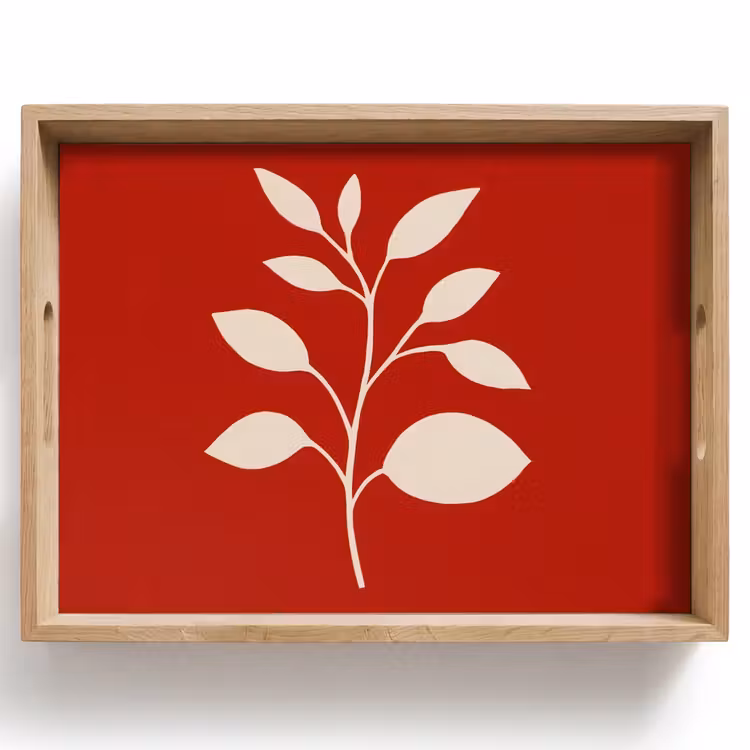 Vassoio - Silhouette - Foglie - Ramo — 1
