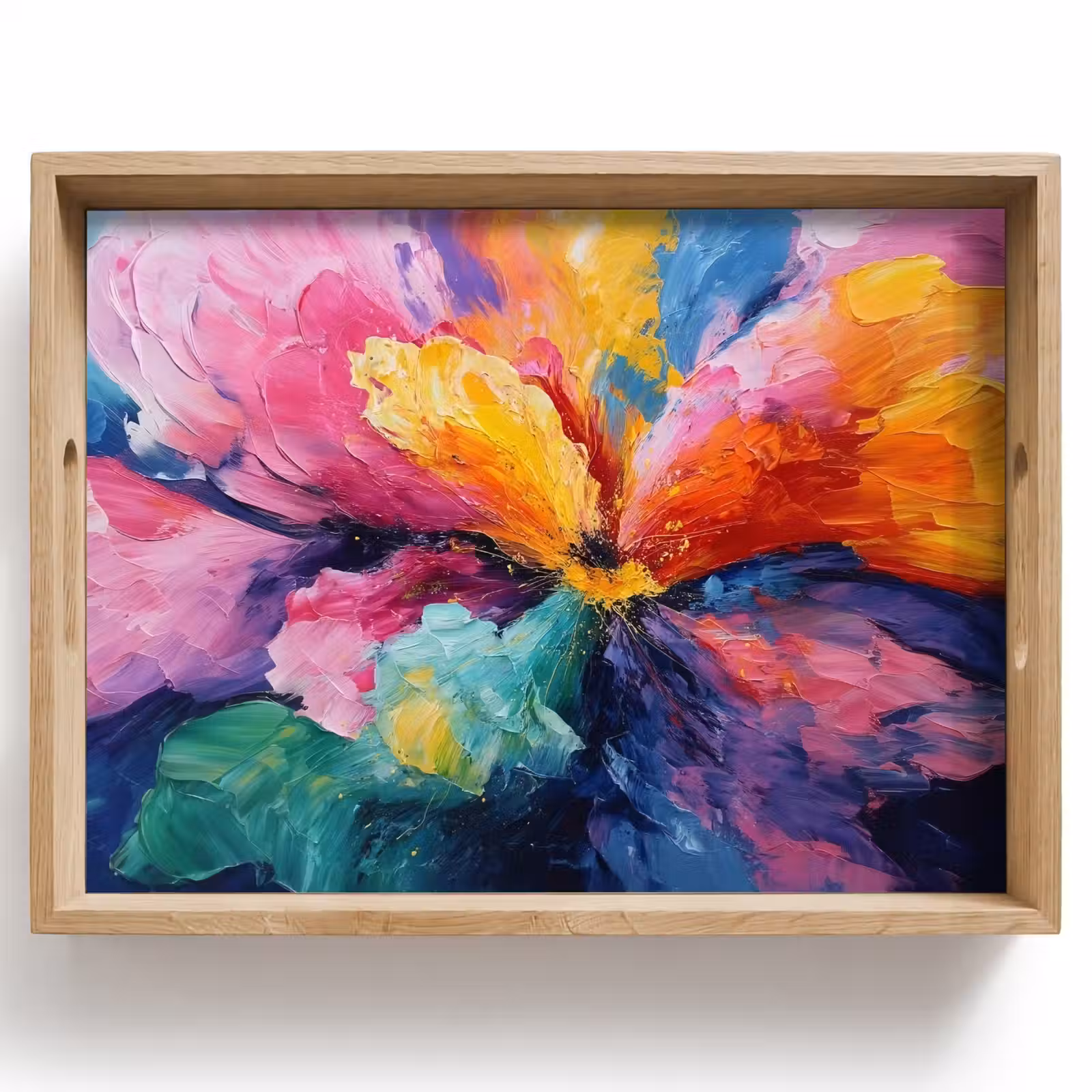 Vassoio - Esplosione di fiori - Multicolore - In movimento — 1