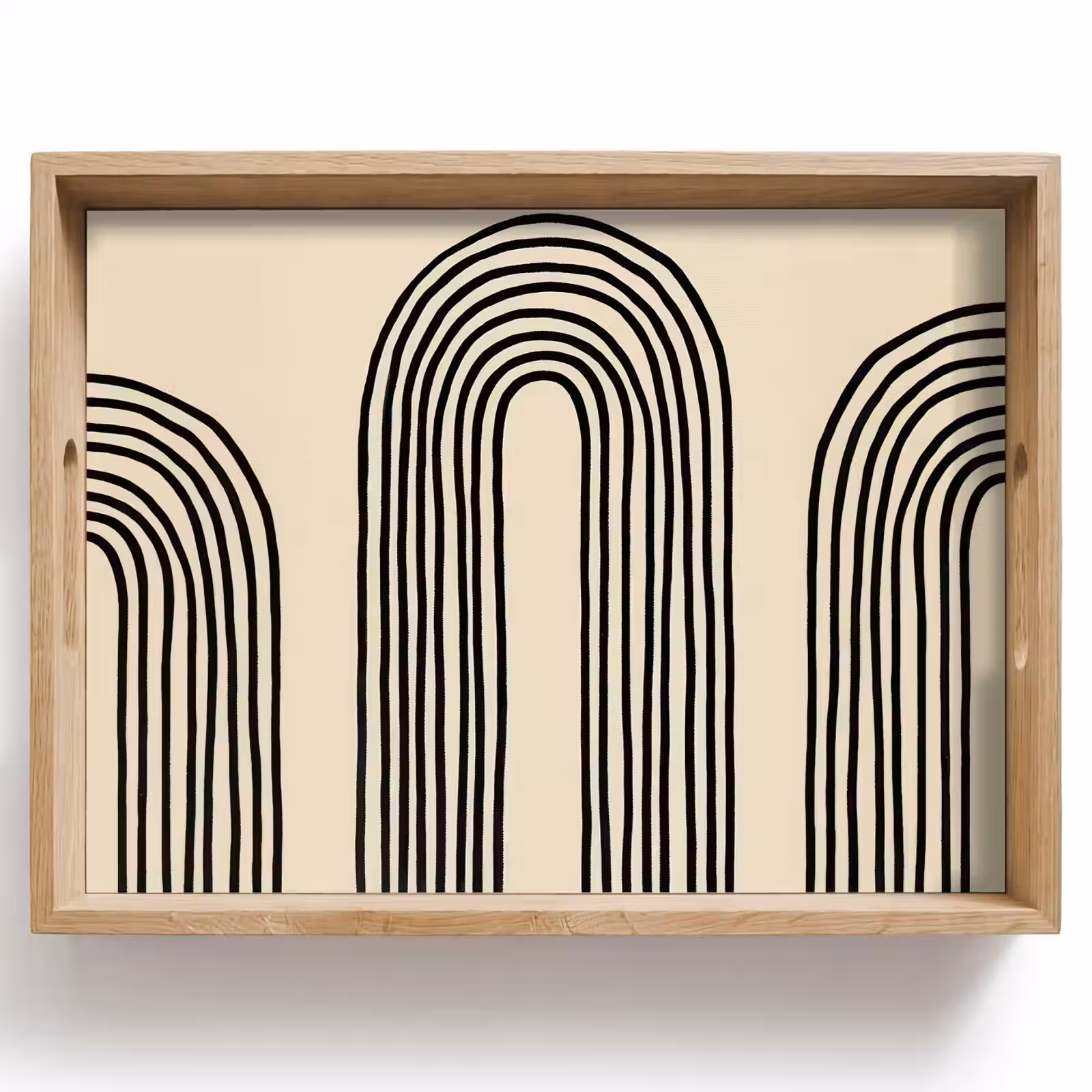 Vassoio - Forme ad arco - Nero - Elegante — 1