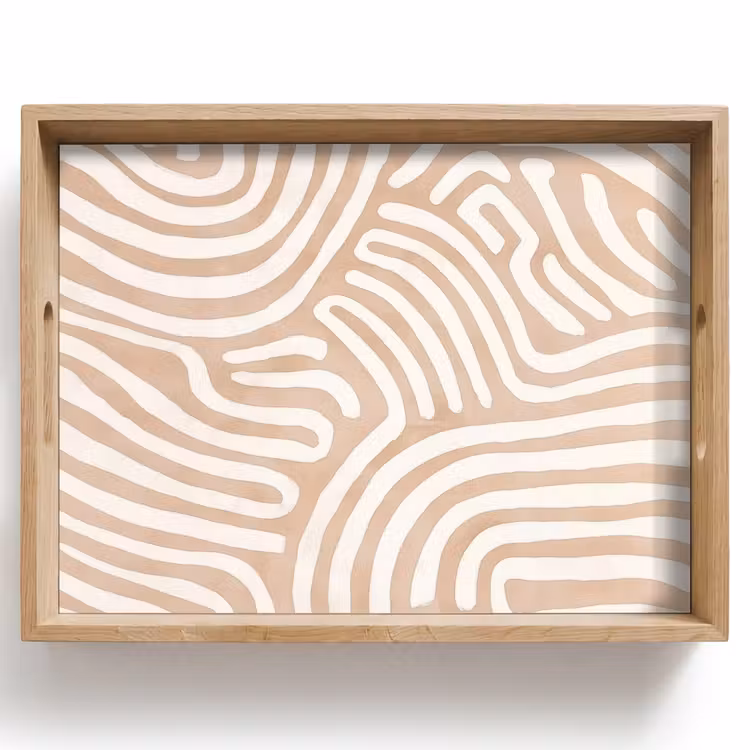 Vassoio - Beige - motivo Terra — 1