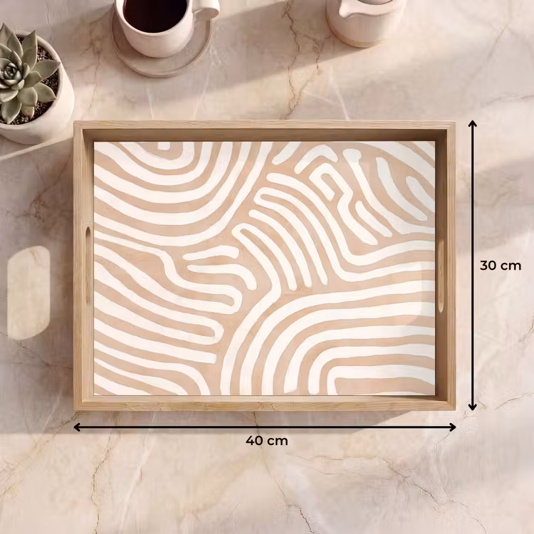 Vassoio - Beige - motivo Terra — 7