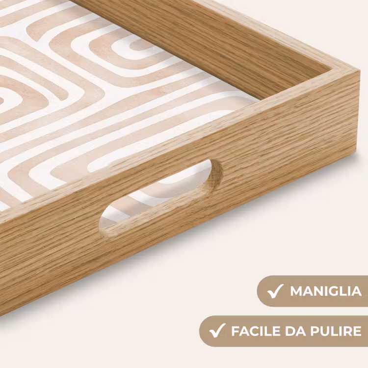 Vassoio - Decorativo - Labirinto - Beige — 8