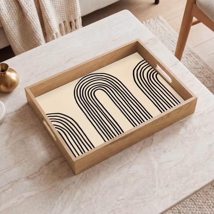 Vassoio - Forme ad arco - Nero - Elegante — 2