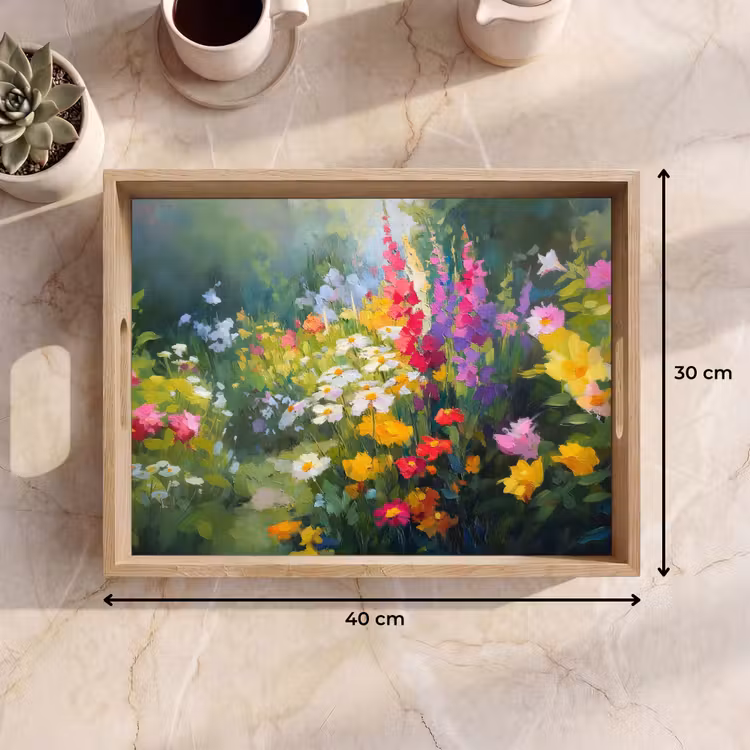 Vassoio - Giardino estivo - Atmosfera - Fiori — 7