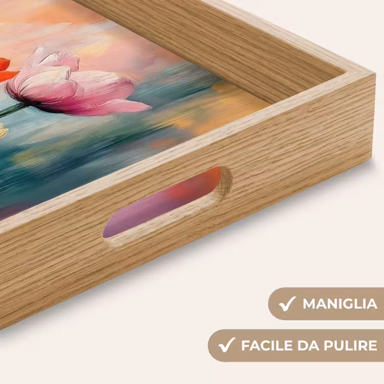 Vassoio - Sognante - Floreale - Dettagli raffinati — 8