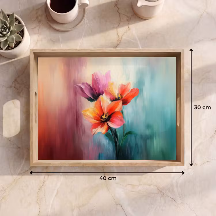 Vassoio - Tulipani - Riflessi di luce - Gradiente di colore — 7
