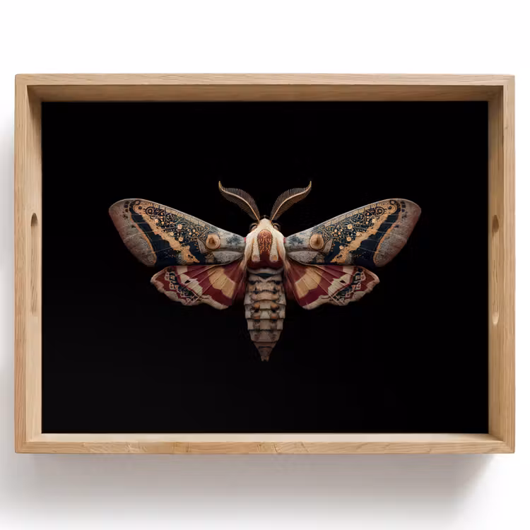 Vassoio - Falena - Modelli orientali - Ornamentali — 1