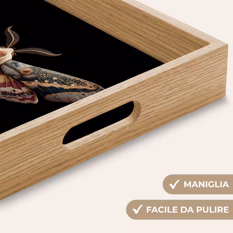 Vassoio - Falena - Modelli orientali - Ornamentali — 8