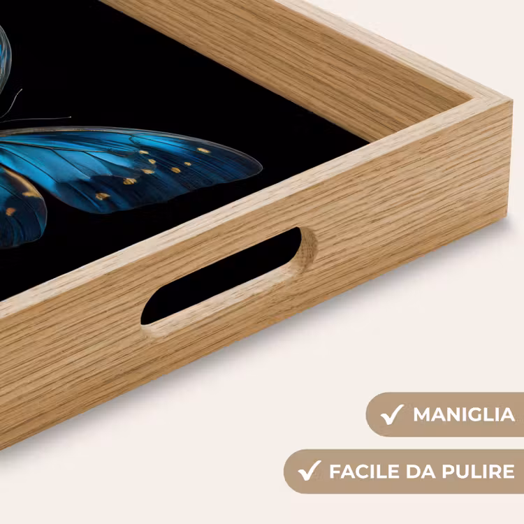 Vassoio - Farfalla - Blu - Contrasto — 8