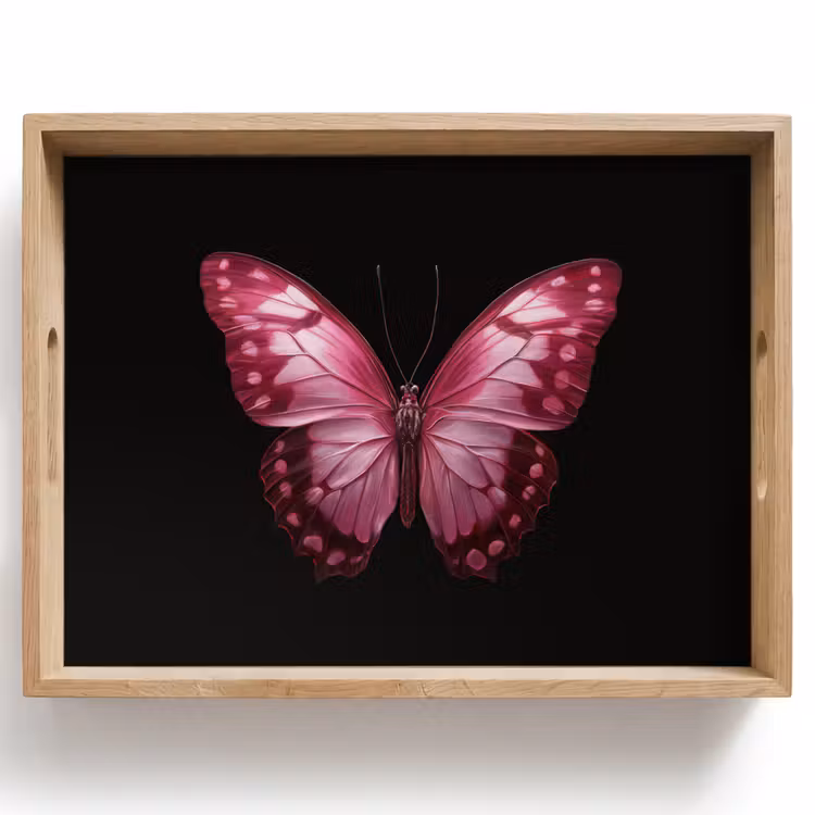 Vassoio - Farfalla - Fucsia - Grafica — 1