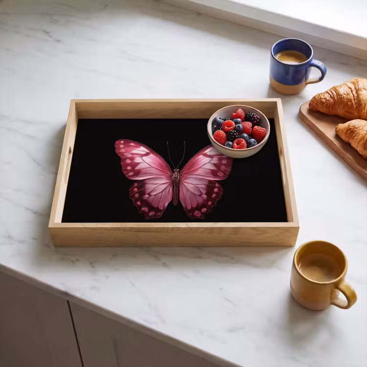 Vassoio - Farfalla - Fucsia - Grafica — 3