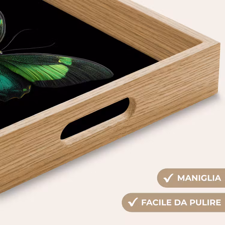 Vassoio - Farfalla - Verde - Accattivante — 8