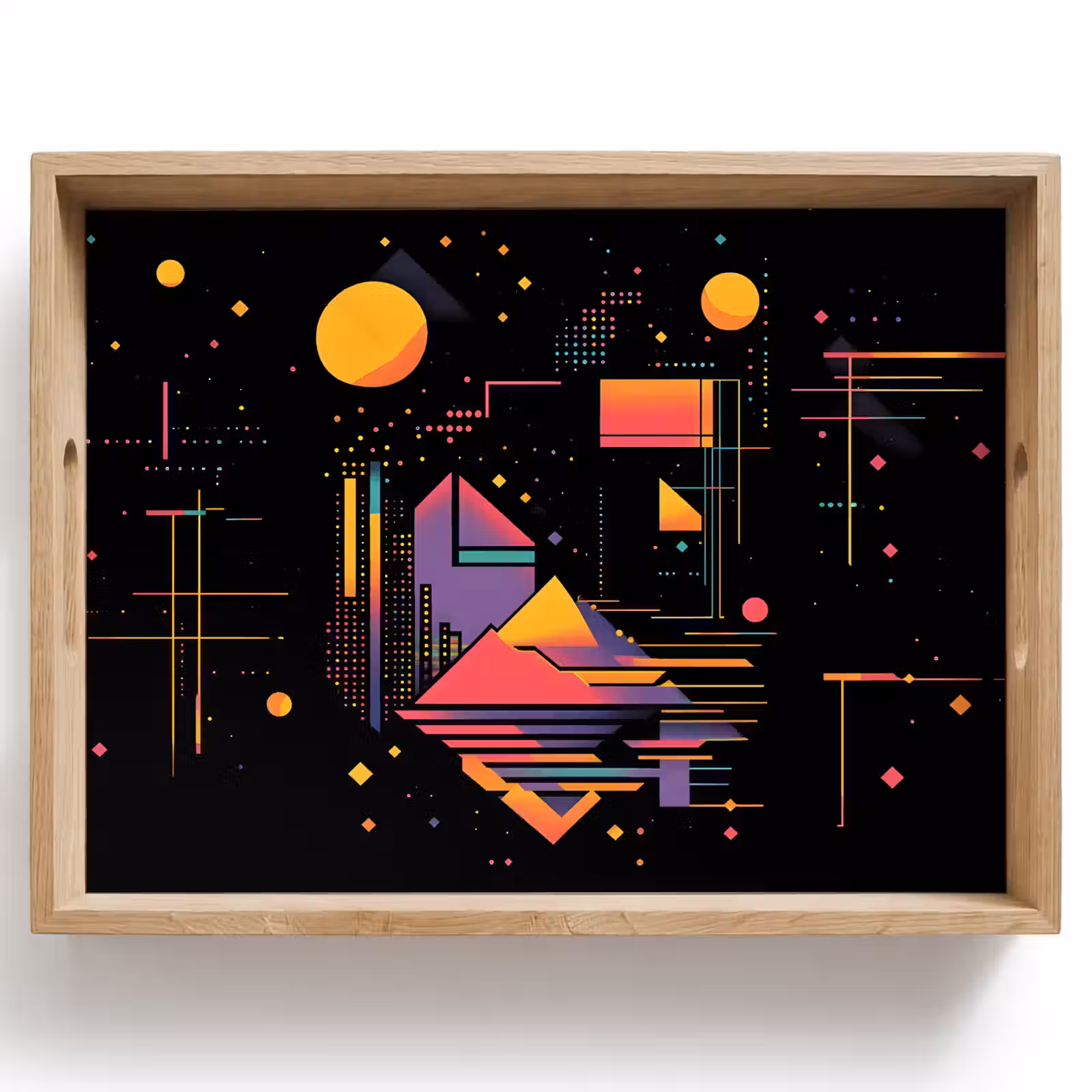 Vassoio - Astratto - Forme - Linee - Colorato — 1