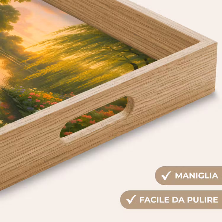 Vassoio - Anatre - Stagno - Fiori — 8