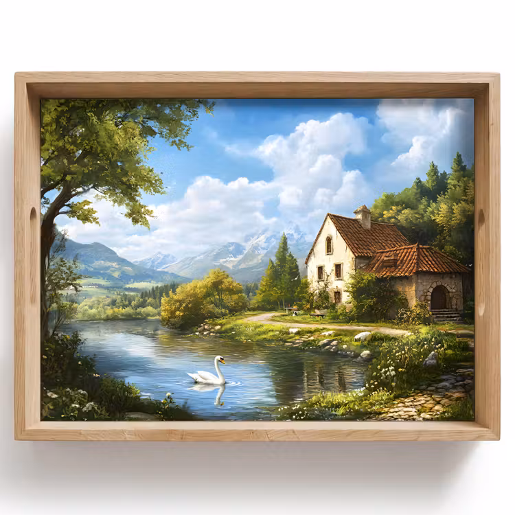 Vassoio - Cigno - Alberi - Riposo — 1