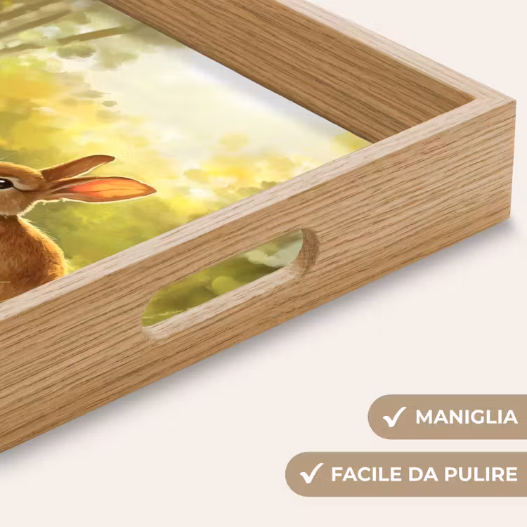 Vassoio - Coniglio - Luce solare - Foresta — 8