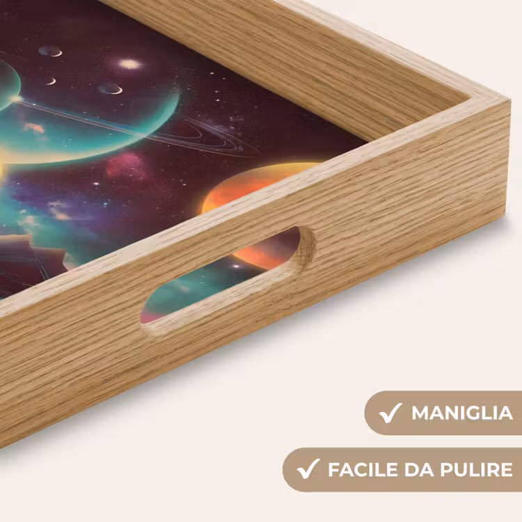 Vassoio - Pianeti - Neon - Paesaggio montano - Sole — 8