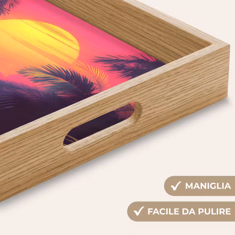 Vassoio - Sole - Giallo - Palme - Tropicale — 8