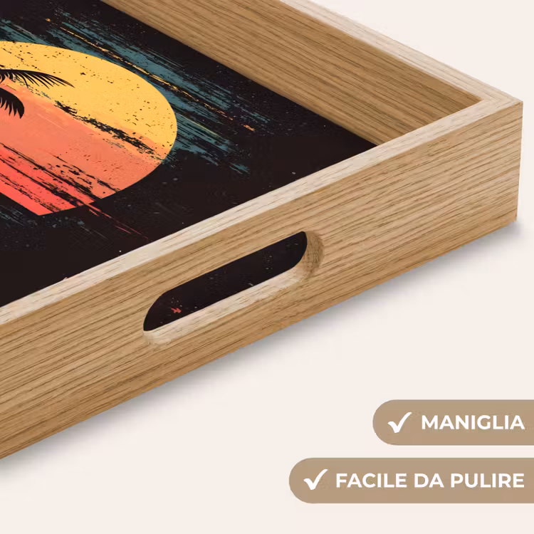 Vassoio - Spiaggia - Minimalista - Sole - Arancione — 8