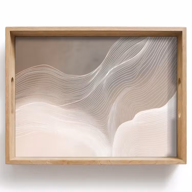 Vassoio - Linee ondulate - Correnti d'aria - Armonioso — 1