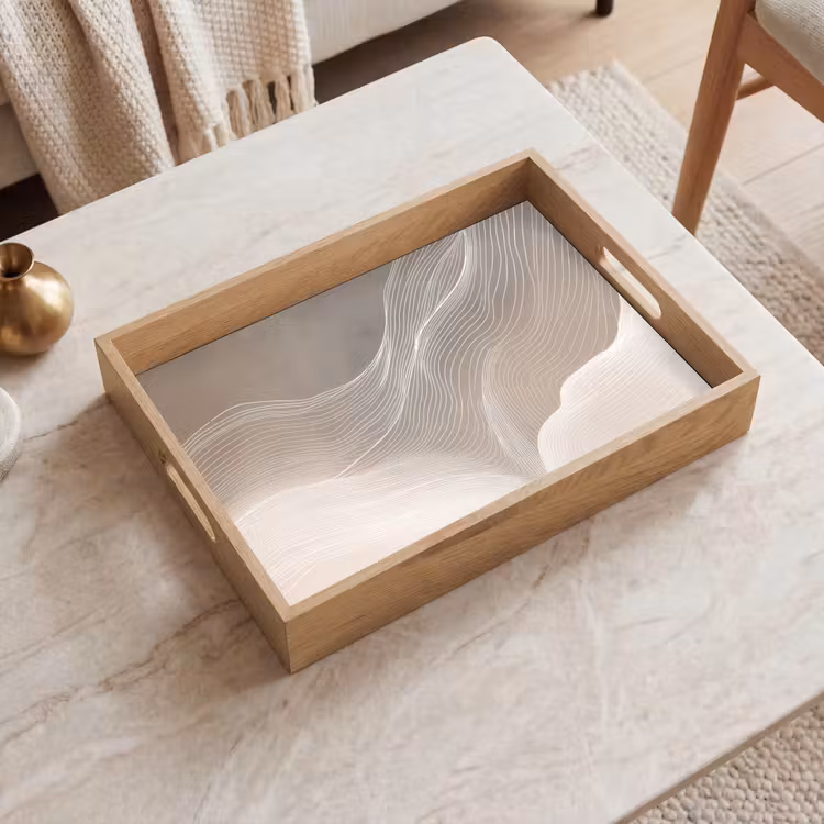 Vassoio - Linee ondulate - Correnti d'aria - Armonioso — 2