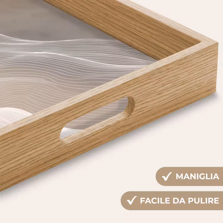 Vassoio - Linee ondulate - Correnti d'aria - Armonioso — 8