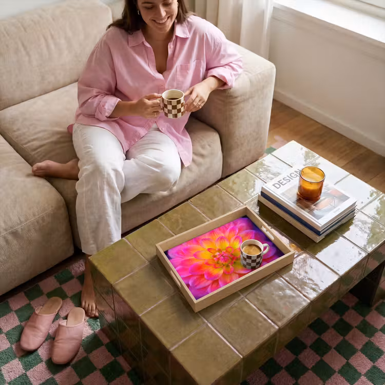 Vassoio - Rosa - Dalia - Colorato — 4