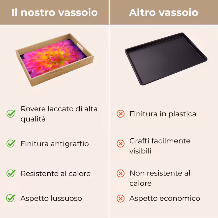 Vassoio - Rosa - Dalia - Colorato — 9