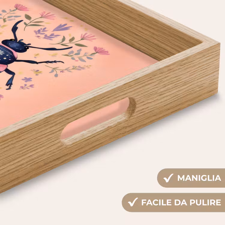 Vassoio - Coleottero - Blu scuro - Fiori - Ornamentali — 8
