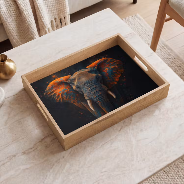 Vassoio - Elefante - Arancione - Orecchie — 2