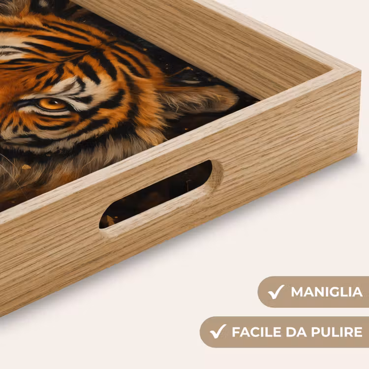 Vassoio - Foglie - Tigre - Arancione — 8