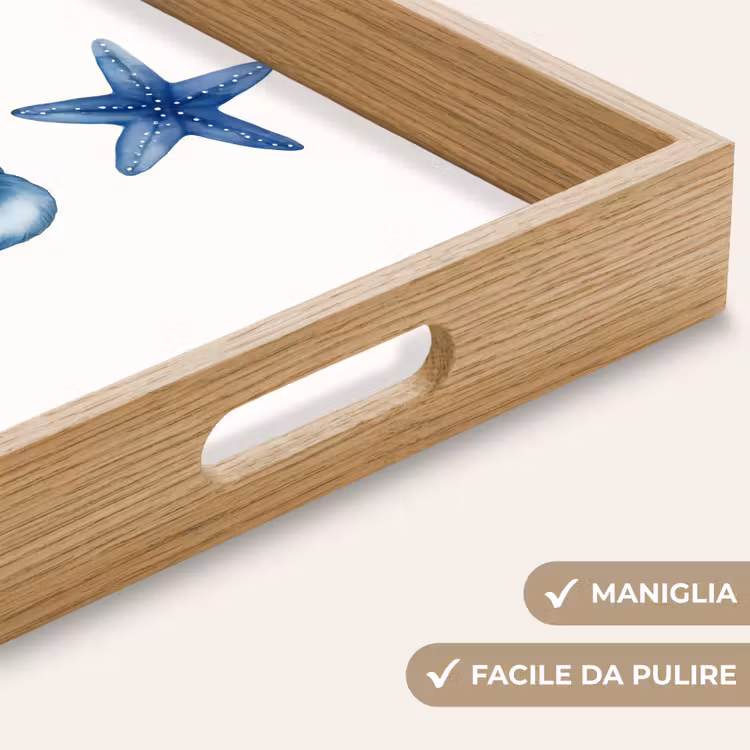 Vassoio - Stella marina - Conchiglie - Blu — 8