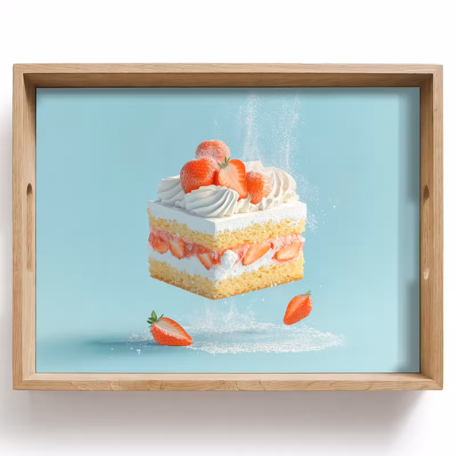 Vassoio - Panna montata - Torta - Blu - Cibo — 1