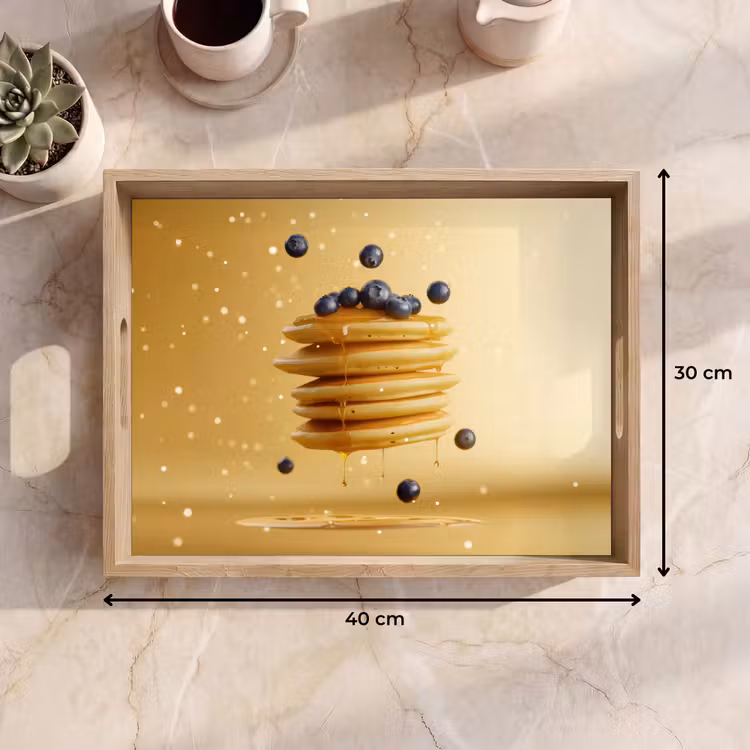 Vassoio - Pancake - Cibo - Miele - Giallo — 7