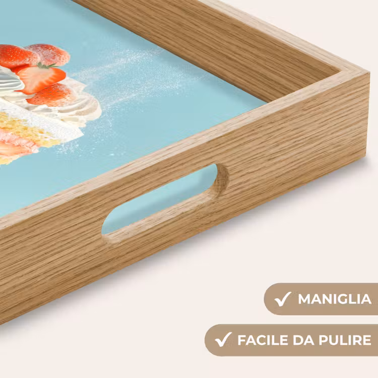 Vassoio - Panna montata - Torta - Blu - Cibo — 8