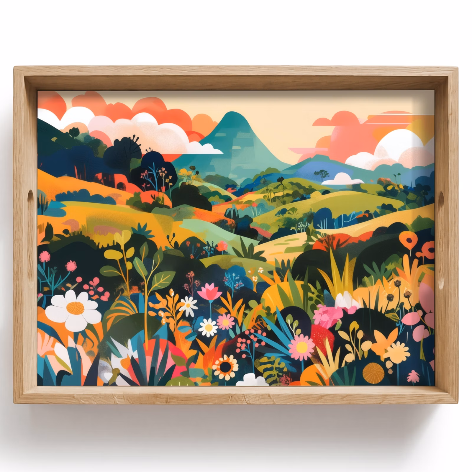 Vassoio - Luce del sole - Colline - Cielo nuvoloso — 1