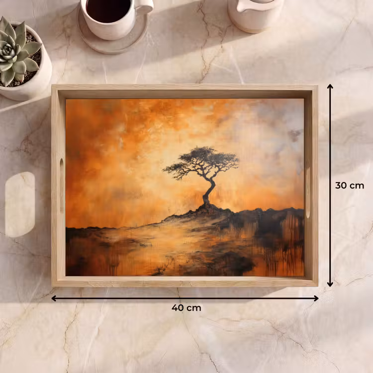 Vassoio - Albero - Paesaggio - Arancione — 7