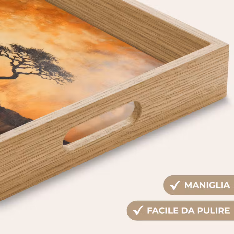 Vassoio - Albero - Paesaggio - Arancione — 8