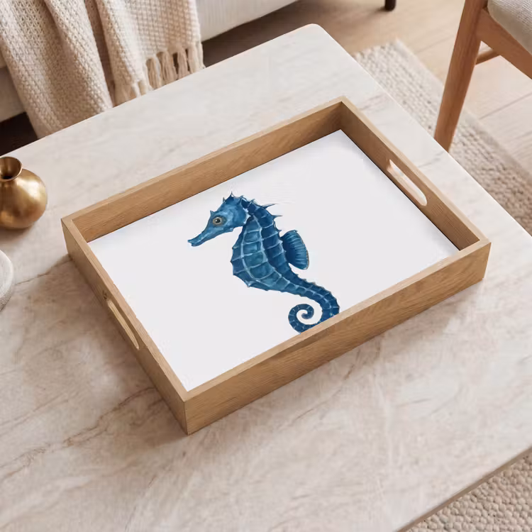 Vassoio - Cavalluccio marino - Coda - Blu — 2